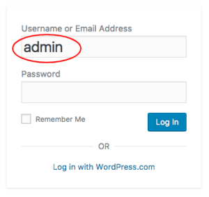 default admin
