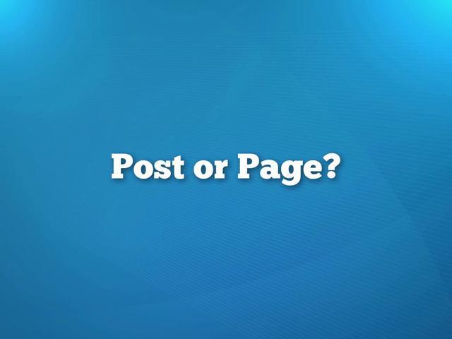 Key Differences Between WordPress Posts and Pages
