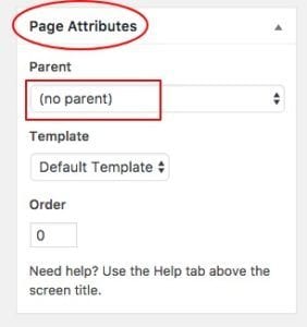 create a parent page